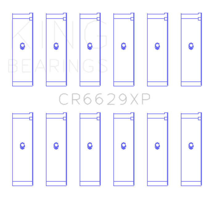 King Engine Bearings Mitsubishi 6G72 (Size 0.25) Connecting Rod Bearing Set