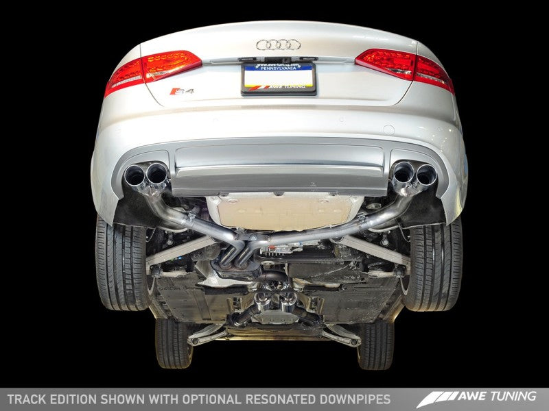 AWE Tuning Audi B8.5 S4 3.0T Track Edition Exhaust - Diamond Black Tips (102mm)