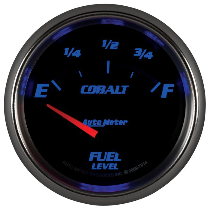 Autometer Cobalt 66.7mm 0-90 ohms Fuel Level Gauge