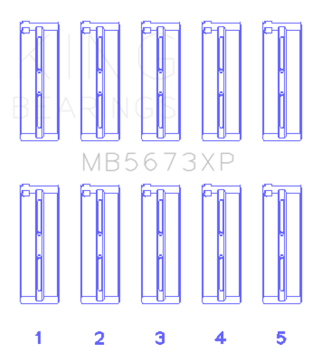 King Engine Bearings Honda F20C/F22C 16v Performance Main Bearing Set - Size STD