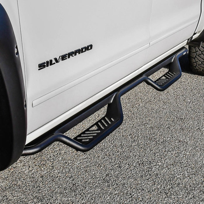 Westin 14-18 Chevrolet Silverado/GMC Sierra Crew Cab Outlaw Nerf Step Bars (Excl. Diesel) -Text. Blk
