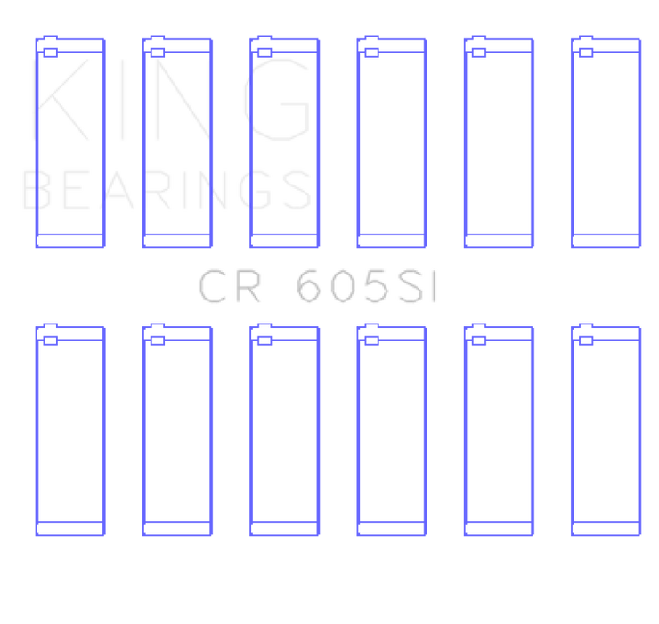 King Engine Bearings GM 2.8L/3.4L V6 (Size 1.0) Connecting Rod Bearings Set of 6