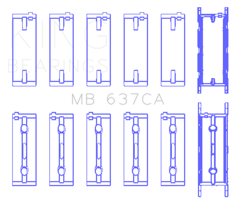 King Engine Bearings BMW S85B50A Main Bearing Set (Size .25)