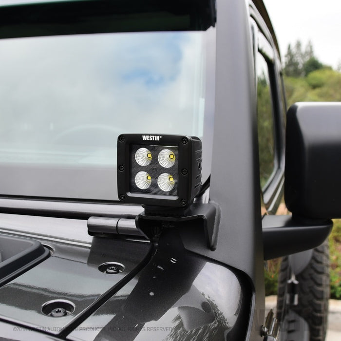 Westin 18-19 Jeep Wrangler Pillar LED Light Mount - Textured Black