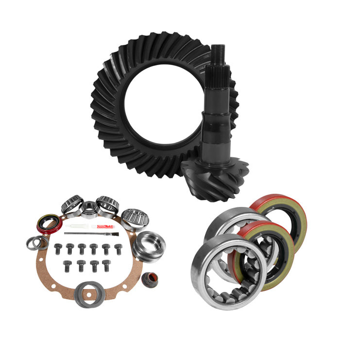 Yukon Gear Ring & Pinion Install Kit 8.8in. Ford Rear 4.56 Ratio 2.53in. OD Axle Bearings + Seals