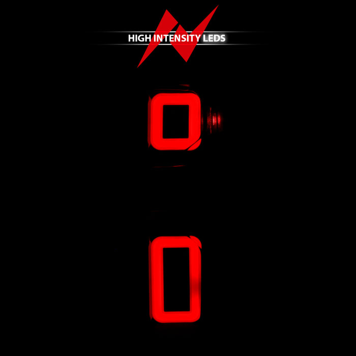 ANZO 19-21 Chevy Silverado Work Truck Full LED Taillights Blk Housing Smoke Lens G2 (w/C light Bars)