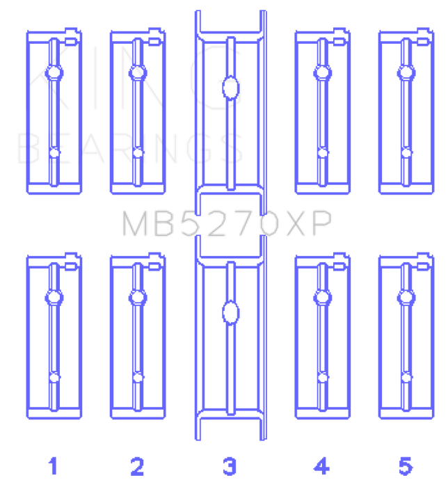King Engine Bearings 03-05 Dodge Neon SRT4 2.4L (Size .025 Oversized) Performance Main Bearing Set