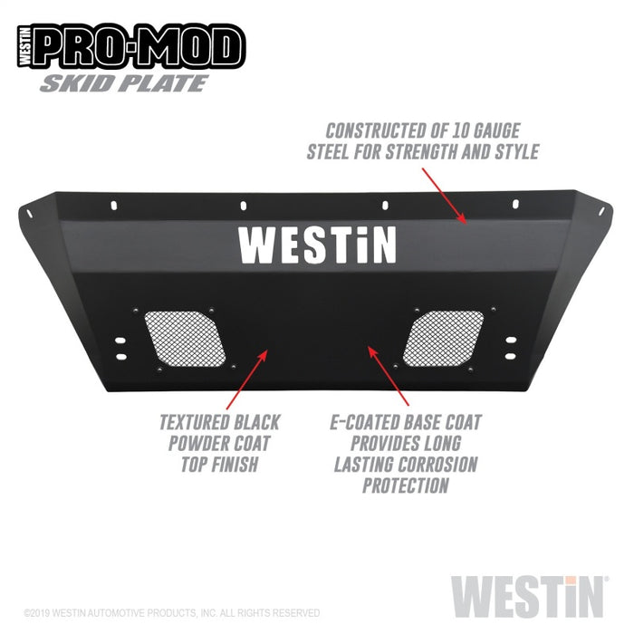 Westin 16-21 Toyota Tacoma Pro-Mod Skid Plate - Textured Black