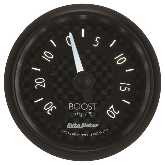 Autometer GT Series 52mm Mechanical 30 In Hg/20 psi Vacuum/Boost Gauge