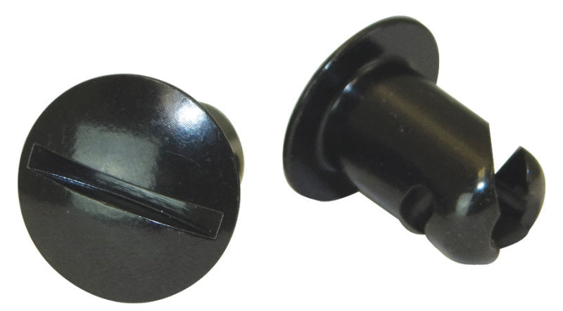 Moroso Quick Fastener - Oval Head - 7/16in x .500in - Steel - Black - 10 Pack