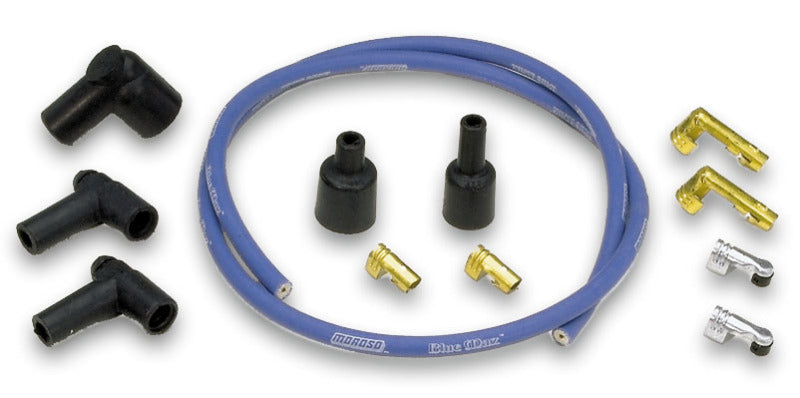 Moroso Ignition Coil Wire Kit - Blue Max - Solid Core - 8mm - 3ft Wire/Terminals/Boots