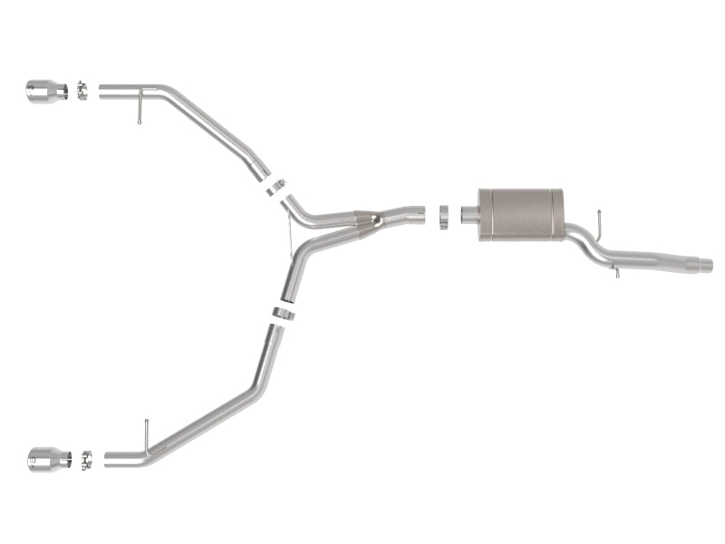 aFe MACH Force-Xp 13-16 Audi Allroad L4 SS Axle-Back Exhaust w/ Polished Tips