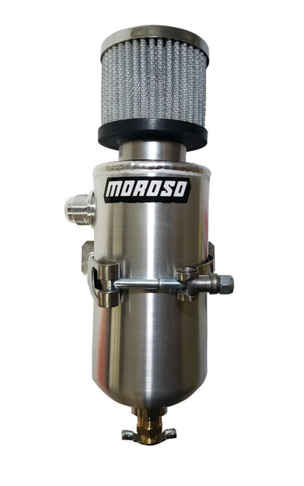 Moroso Breather Tank/Catch Can -10An Male Fitting - Aluminum
