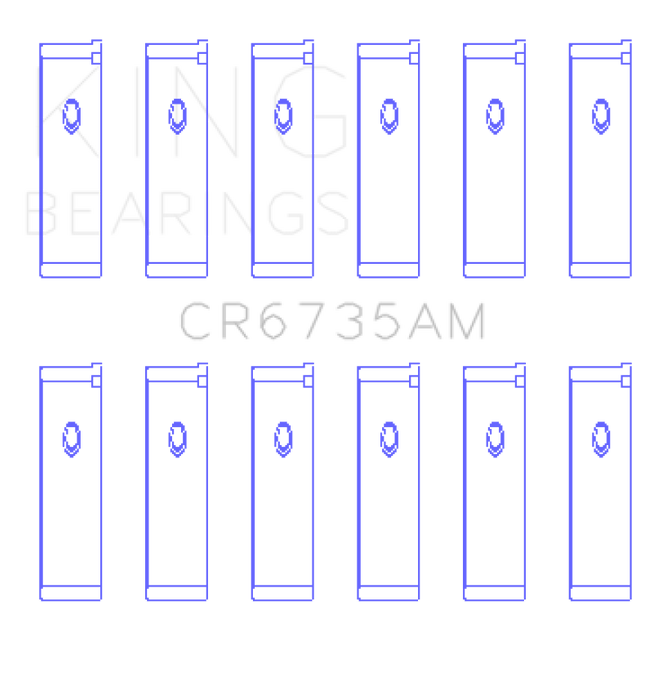King Engine Bearings Mitsubishi 6G74 3000GT/Dodge Stealth (Size 0.5) Performance Rod Bearing Set