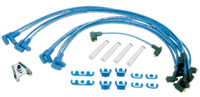 Moroso Mopar Ignition Wire Dress-Up Kit - Blue Max - Spiral Core