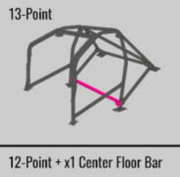 Cusco Safety21 2-Pssgr 13-Point BLK DASH-THRU Roll Cage Subaru 01-07 WRX GDA/STi GDB (S/O/No Cancel)