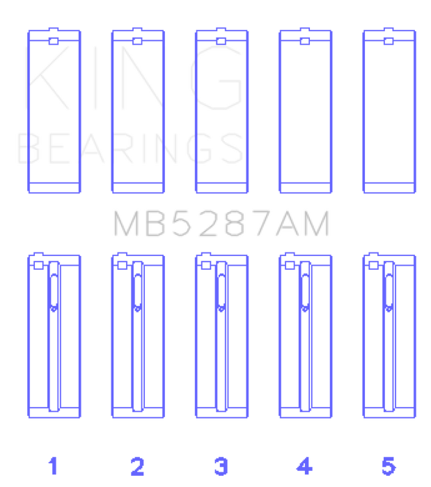 King Engine Bearings Toyota 1ZZ-FE Main Bearing Set - Size STD