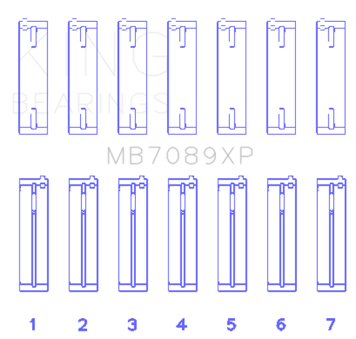 King Engine Bearings Volkswagen VR6 2.8L Performance Main Bearing Set - Size STD