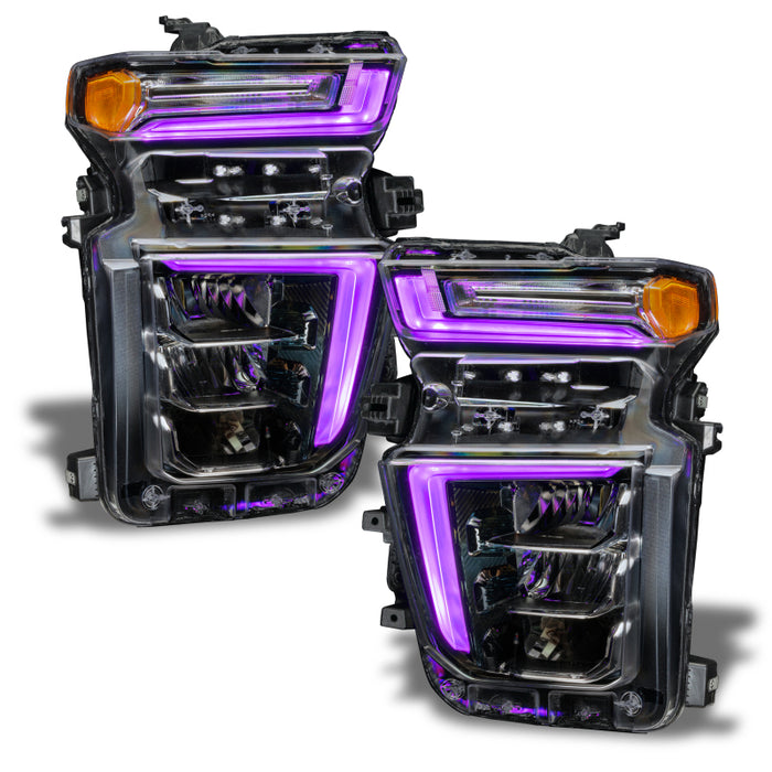 Oracle 2021 Chevy Silverado HD 2500/3500 RGB+W Headlight DRL Upgrade Kit ColorSHIFT 2