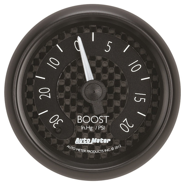 Autometer GT Series 52mm Mechanical 30 In Hg/20 psi Vacuum/Boost Gauge