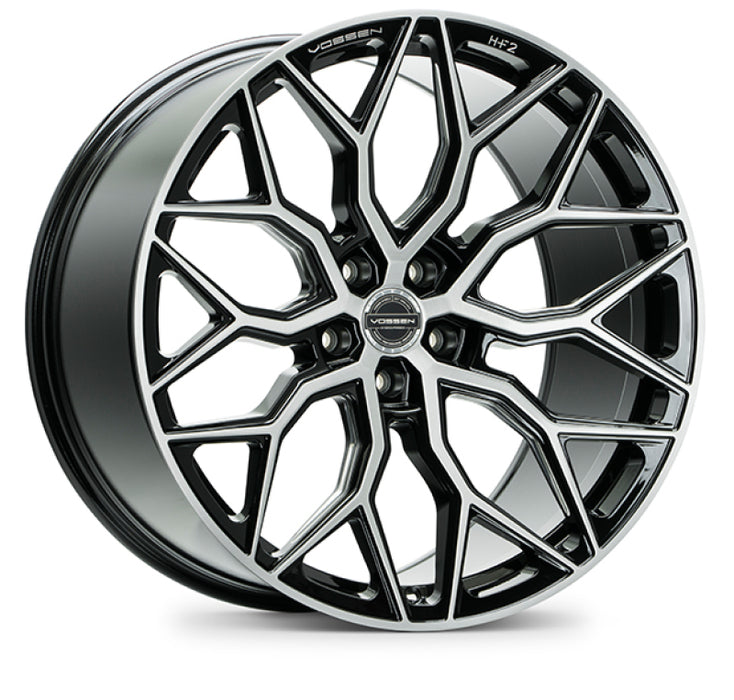 Vossen HF-2 20x10.5 / 5x112 / ET30 / Deep Face / 66.56 - Brushed Gloss Black Wheel