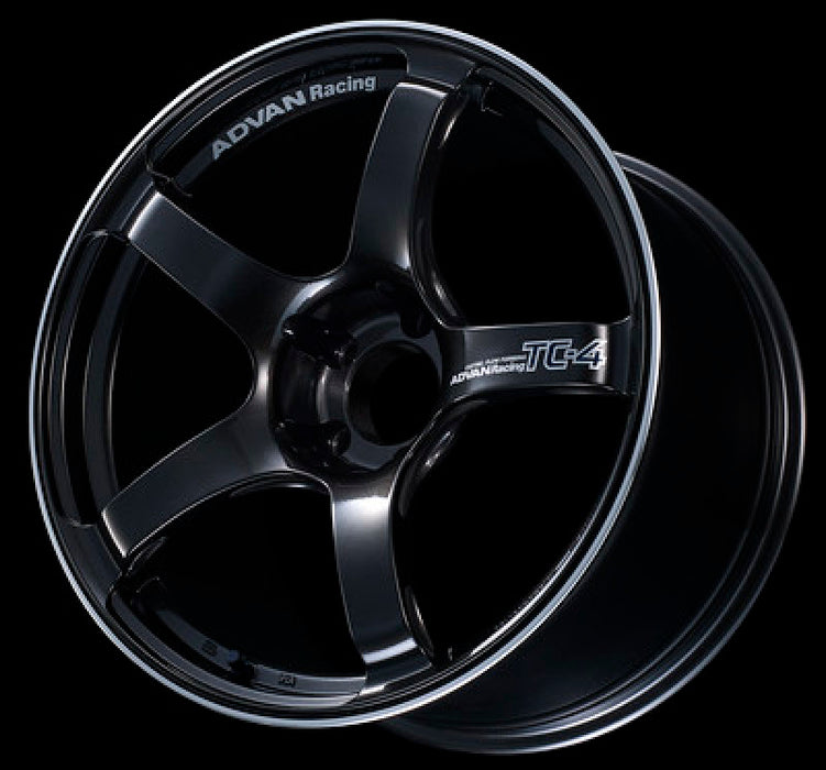 Advan TC4 16x6.5 +45 4x100 Black Gunmetallic and Ring Wheel