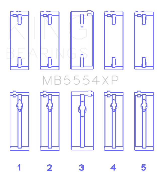 King Engine Bearings Toyota 3SGTE Performance Main Bearing Set - Size STD