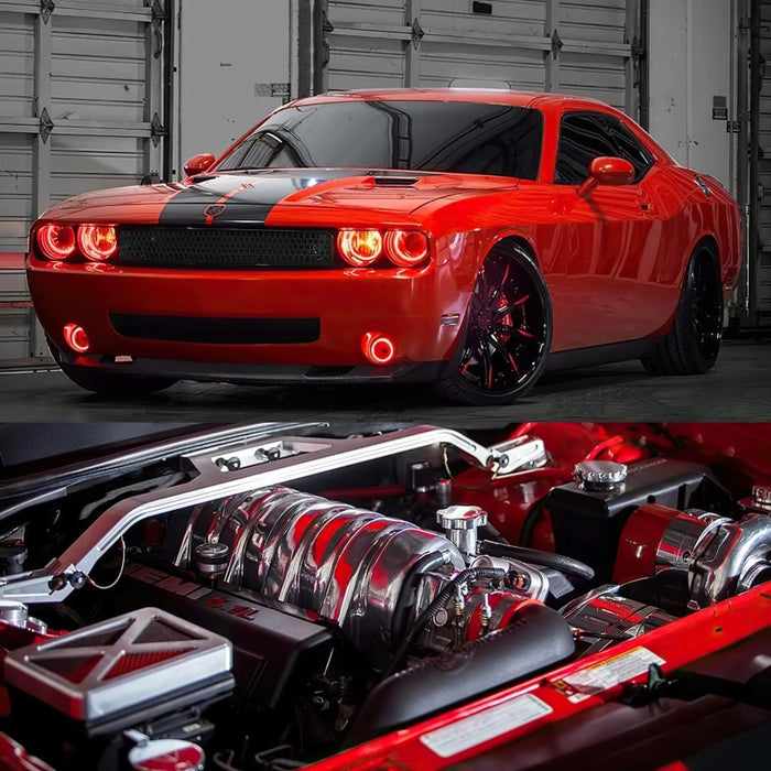 Oracle 0814 Dodge Challenger Dynamic Surface Mount Headlight/Fog Light Halo Kit COMBO