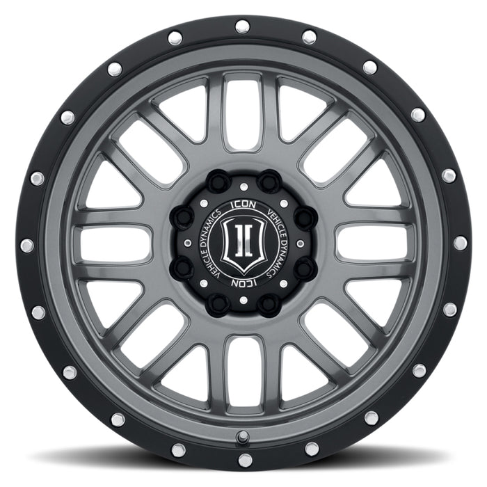 ICON Alpha 20x9 8x6.5 19mm Offset 5.75in BS 125.2mm Bore Gun Metal Wheel