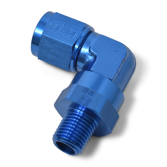 Russell Performance -8 AN 90 Degree Female to Male 1/2in Swivel NPT Fitting