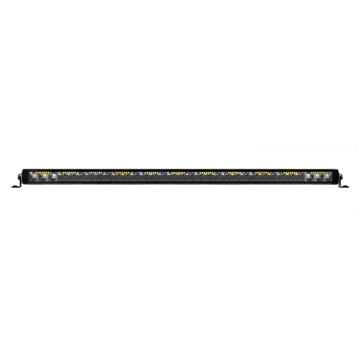 Go Rhino Xplor Blackout Combo Series Sgl Row LED Light Bar w/Amber (Side/Track Mount) 31.5in. - Blk