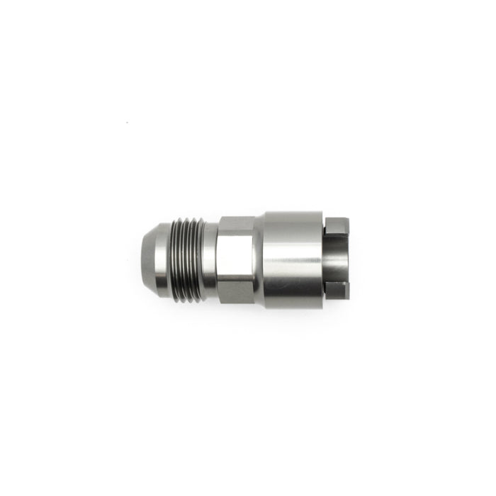 DeatschWerks 8AN Male Flare to 3/8in Female EFI Quick Connect Adapter - Anodized DW Titanium