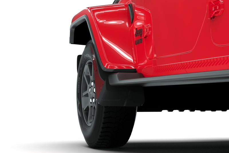 Rally Armor 19-25 Jeep Gladiator JT (Incl. Overland/Sport/Sport S) Black Mud Flap w/Red Logo