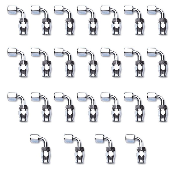 Russell Performance -6 AN Endura PowerFlex Power Steering 90 Degree Hose Ends(25 pcs.)