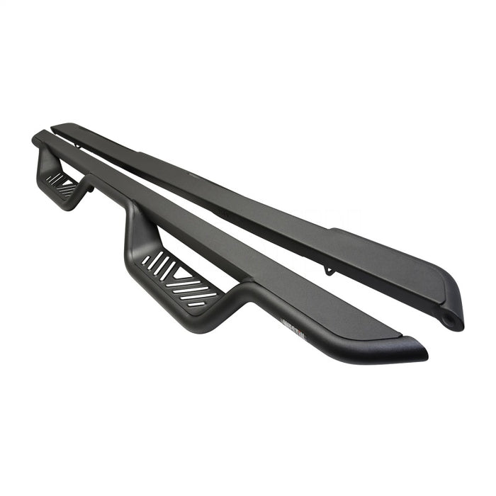 Westin 14-18 Chevrolet Silverado/GMC Sierra Crew Cab Outlaw Nerf Step Bars (Excl. Diesel) -Text. Blk