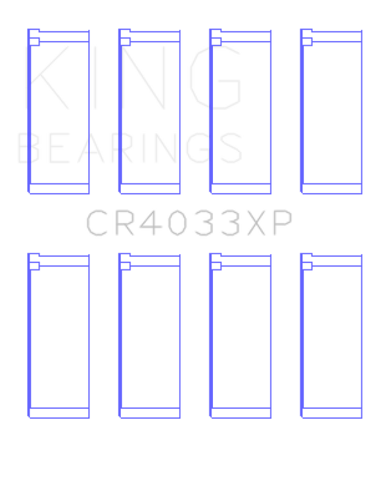 King Engine Bearings Honda F20C/F22C/97-01 H22A4 Rod Bearing Set - Size STDX