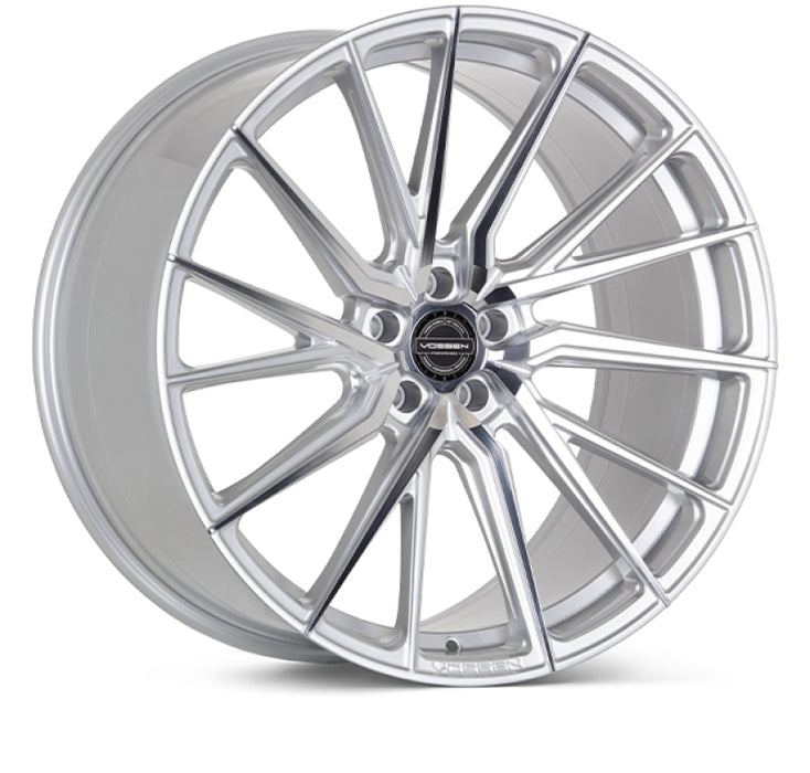 Vossen HF-4T 22x10.5 / 5x112 / ET42 / Deep Face / 66.5 - Silver Polished - Left Wheel