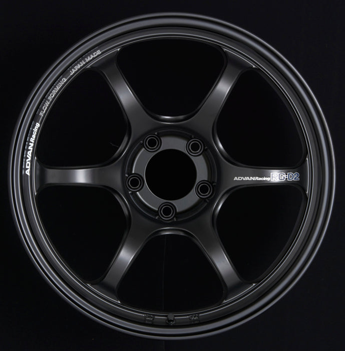 Advan RG-D2 18x9.5 +45 5x114.3 Semi Gloss Black Wheel