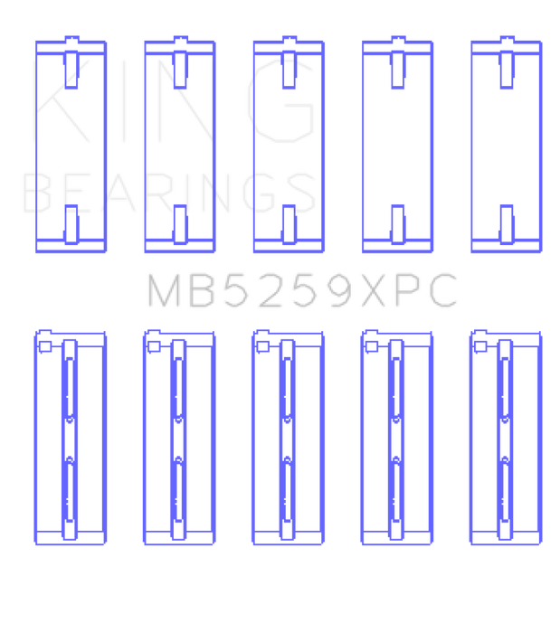 King Honda A-Series/B-Series/K-Series pMaxKote Performance Main Bearing Set - Size STD