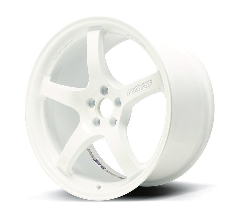 Gram Lights 57CR 18x8.5 +37 5x108 Ceramic Pearl Wheel