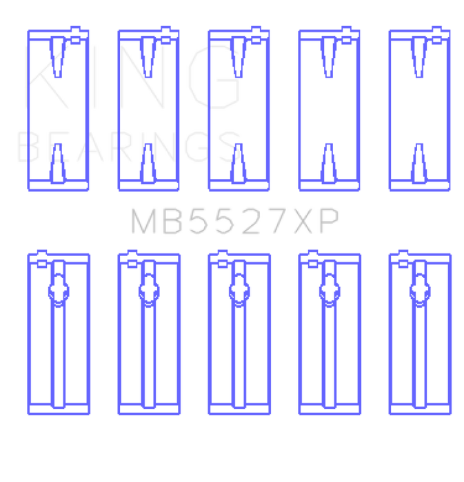 King Engine Bearings Toyota 4AGE/4AGZE 16V 1.6L (Size 0.25 Oversized) Performance Main Bearing Set