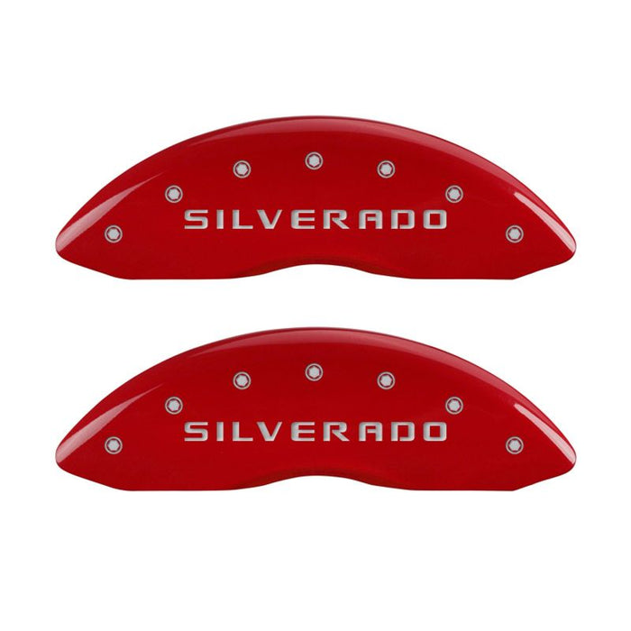 MGP 4 Caliper Covers Engraved Front & Rear MGP Red finish silver ch