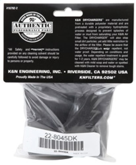 K&N 6in ID x 6inH Closed Top Black Drycharger Air Filter Wrap