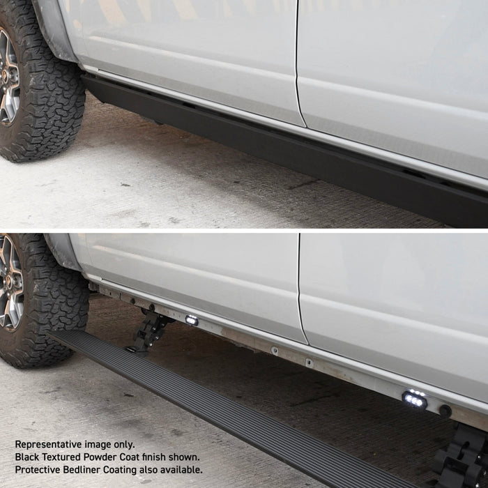 RealTruck 22-24 Toyota Tundra Crew Cab VoltStep Electric Running Board Kit - Bedliner Coating