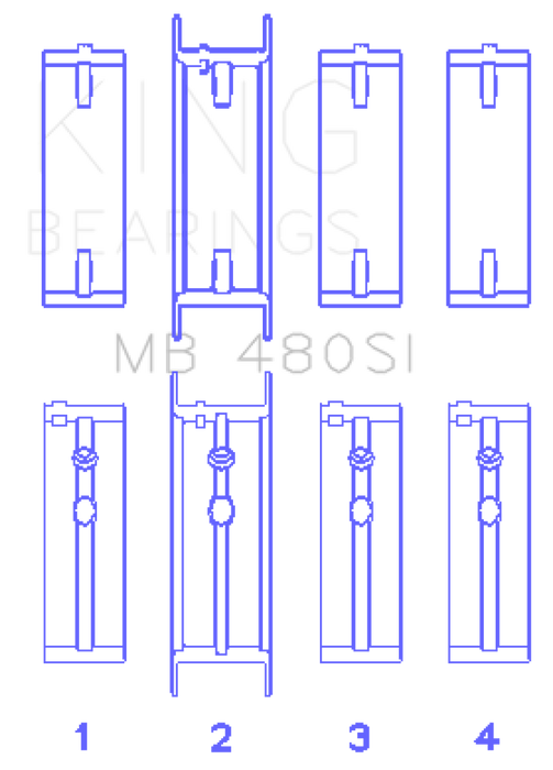 King Engine Bearings Buick V6 Main Bearing Set