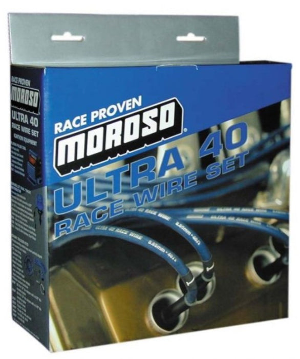 Moroso Chevrolet Big Block Ignition Wire Set - Ultra 40 - Unsleeved - Non-HEI - Crab Cap - Red