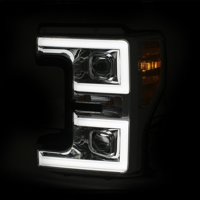 ANZO LED Headlights 17-18 Ford F-250 Super Duty Plank-Style L.E.D. Headlight Chrome (Pair)