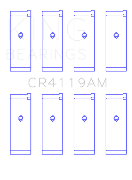 King Engine Bearings Mitsubishi 4G93 (Size STD) Performance Rod Bearing Set