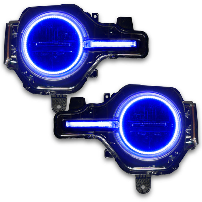 Oracle 21-22 Ford Bronco Headlight Halo Kit w/DRL Bar - Base Headlights -w/RF Controller