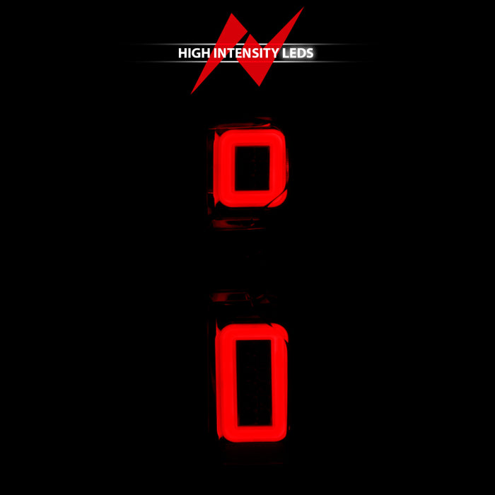 ANZO 19-21 Chevy Silverado Full LED Taillights Chrome Housing Red/Clear Lens G2 (w/C light Bars)